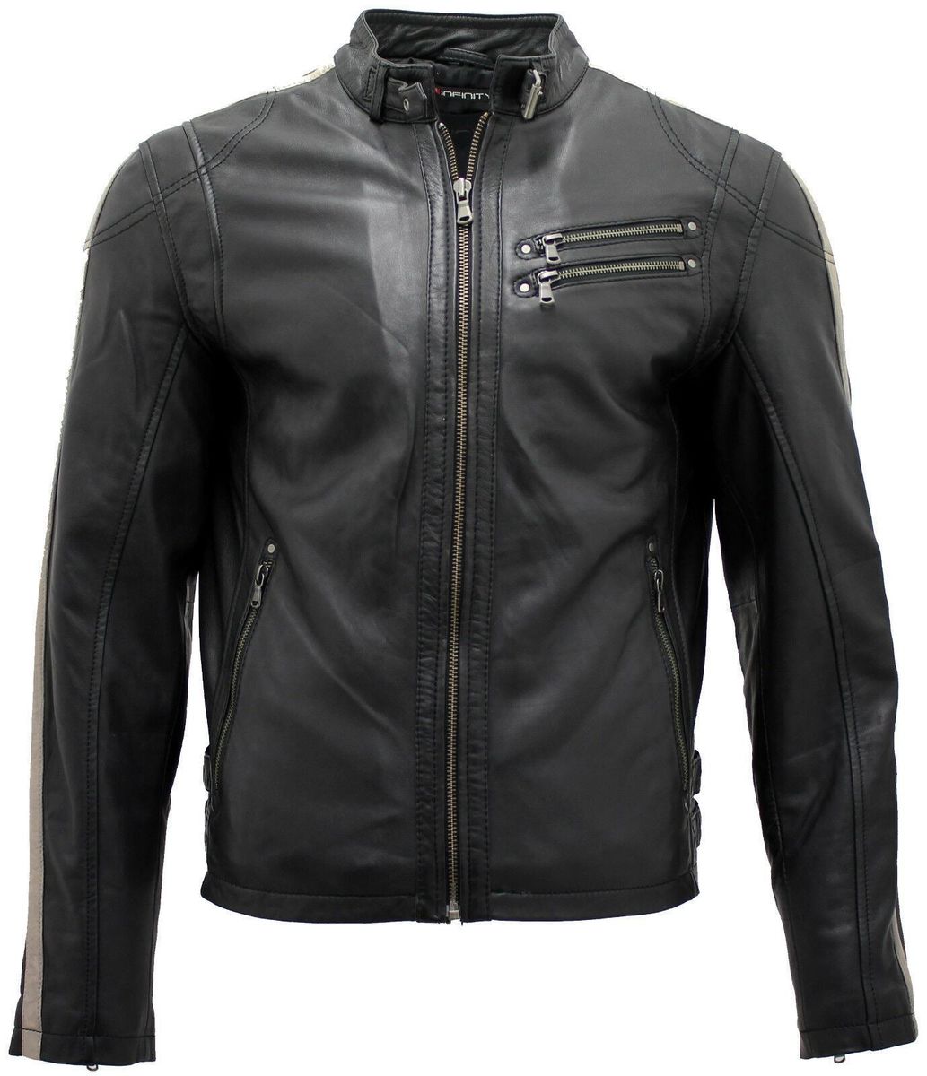 Retro Cafe-Racer Lederjacke