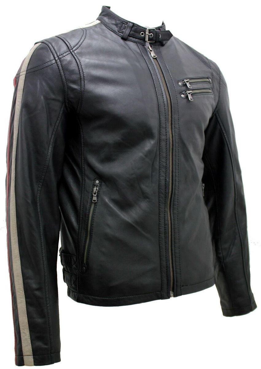Retro Cafe-Racer Lederjacke
