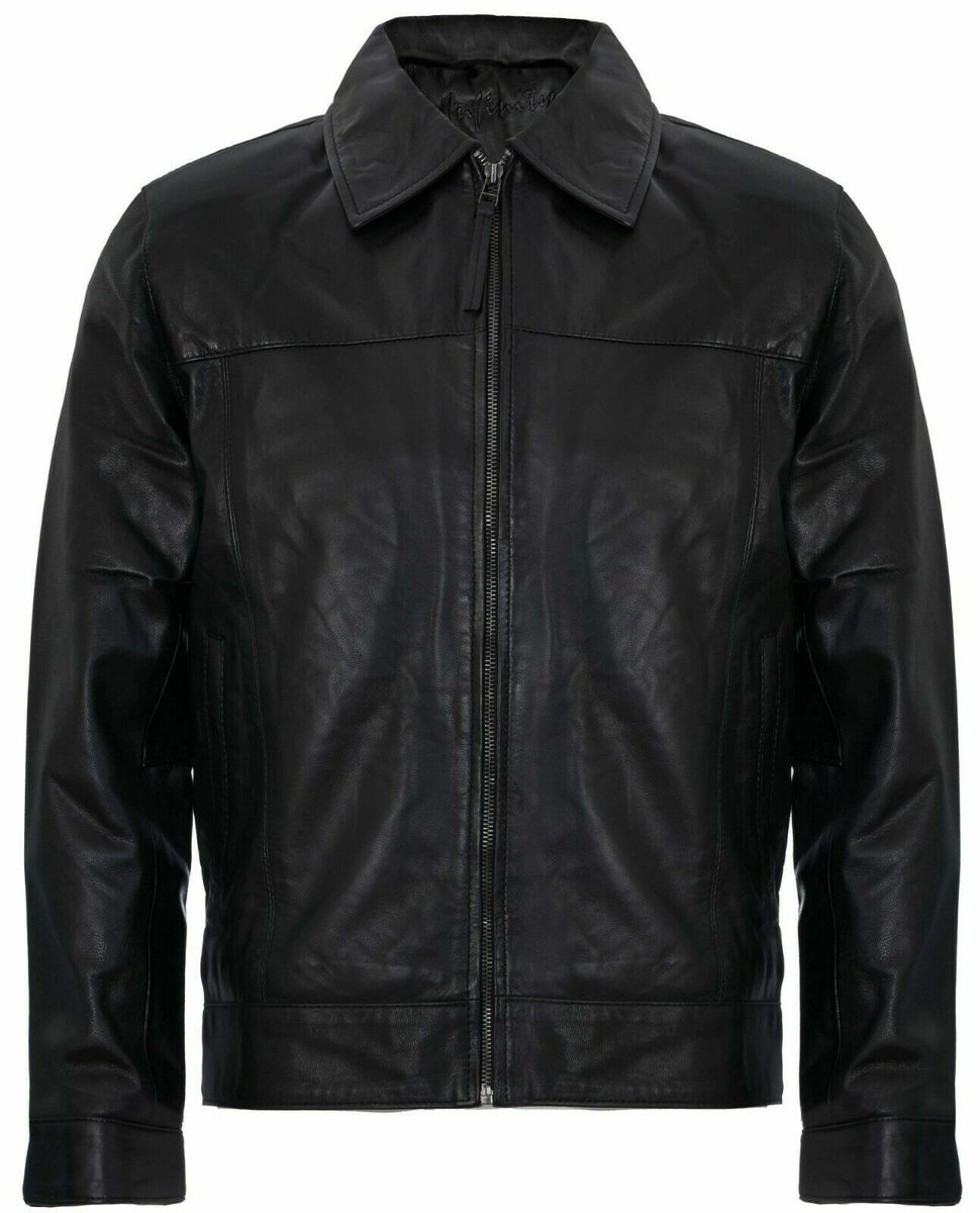 Klassische Harrington-Jacke aus Nappaleder