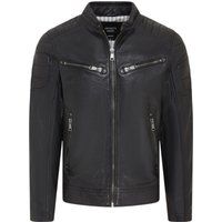 Klassische gesteppte Leder-Bikerjacke