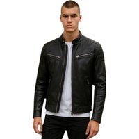 Gesteppte Slim-Fit Bikerjacke