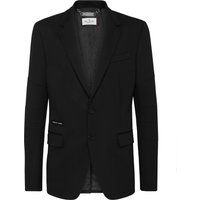 Strukturierter Fleece-Blazer mit Biker-Ärmeln