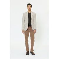 Karierter Taillierter Zwei-Knopf Blazer