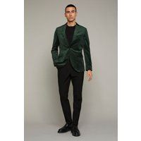Blazer in Wildleder-Optik, Slim Fit