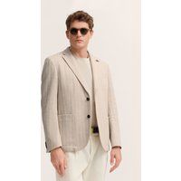 Gestreiftes Jersey-Jackett mit Revers