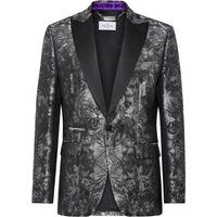 Einknopf-Jacquard-Abendblazer