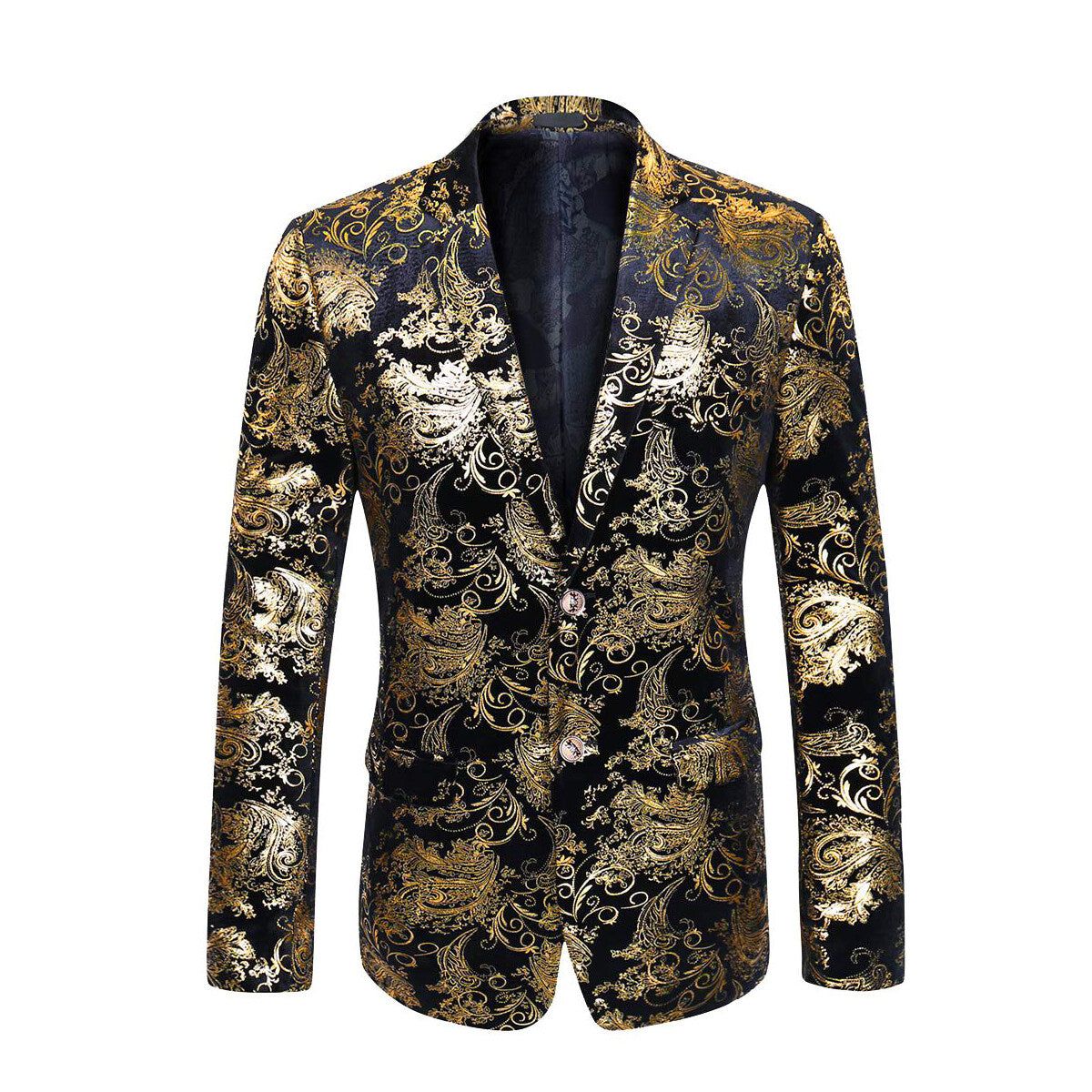 Metallisches Paisley-Blumen-Dinner-Sakko