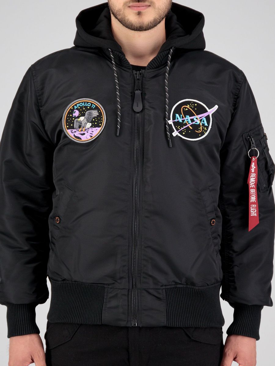 NASA Mission Bomberjacke mit Kapuze