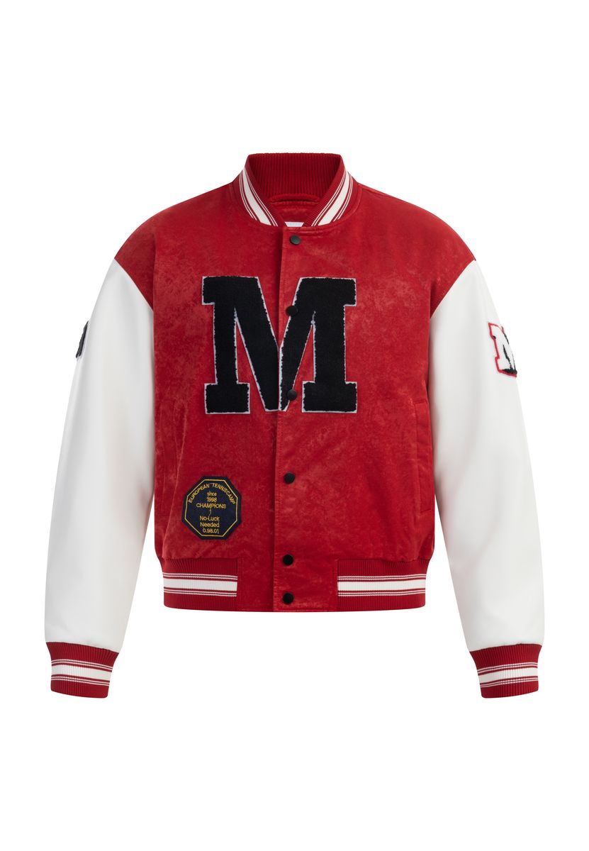 Retro Collegejacke mit Patches