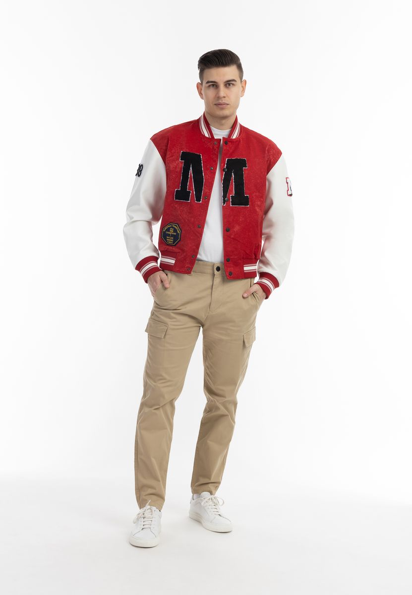 Retro Collegejacke mit Patches