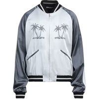 Souvenir-Bomberjacke mit Palmen-Stickerei