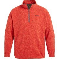 Meliertes Microfleece-Oberteil mit Reißverschluss