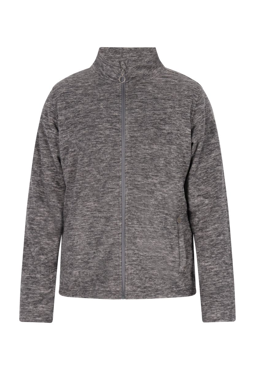 Melierte Fleecejacke mit Reißverschluss