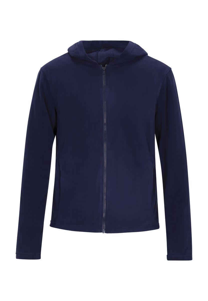 Fleece-Kapuzenjacke mit Reißverschluss