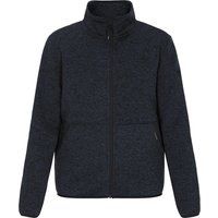 Lockere melierte Microfleece-Jacke