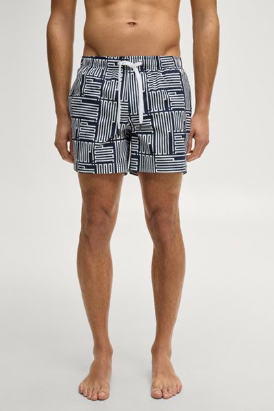 Grafisch gemusterte Logo Beach Shorts