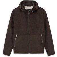 Wasserabweisende Wildlederjacke mit Kapuze