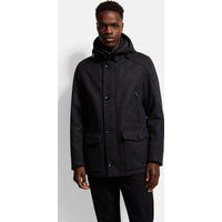 Klassische Wolljacke mit abnehmbarer Kapuze