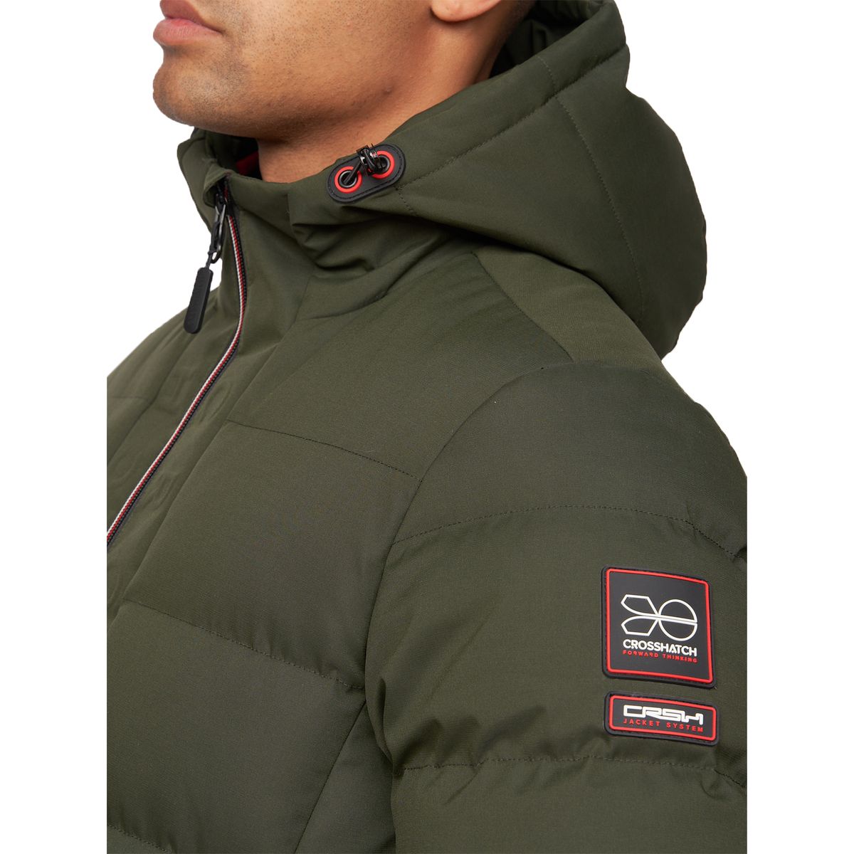 Wattierte Kapuzen-Steppjacke