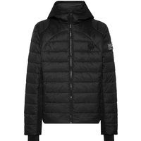 Wattierte Kapuzenjacke mit Mesheinsätzen