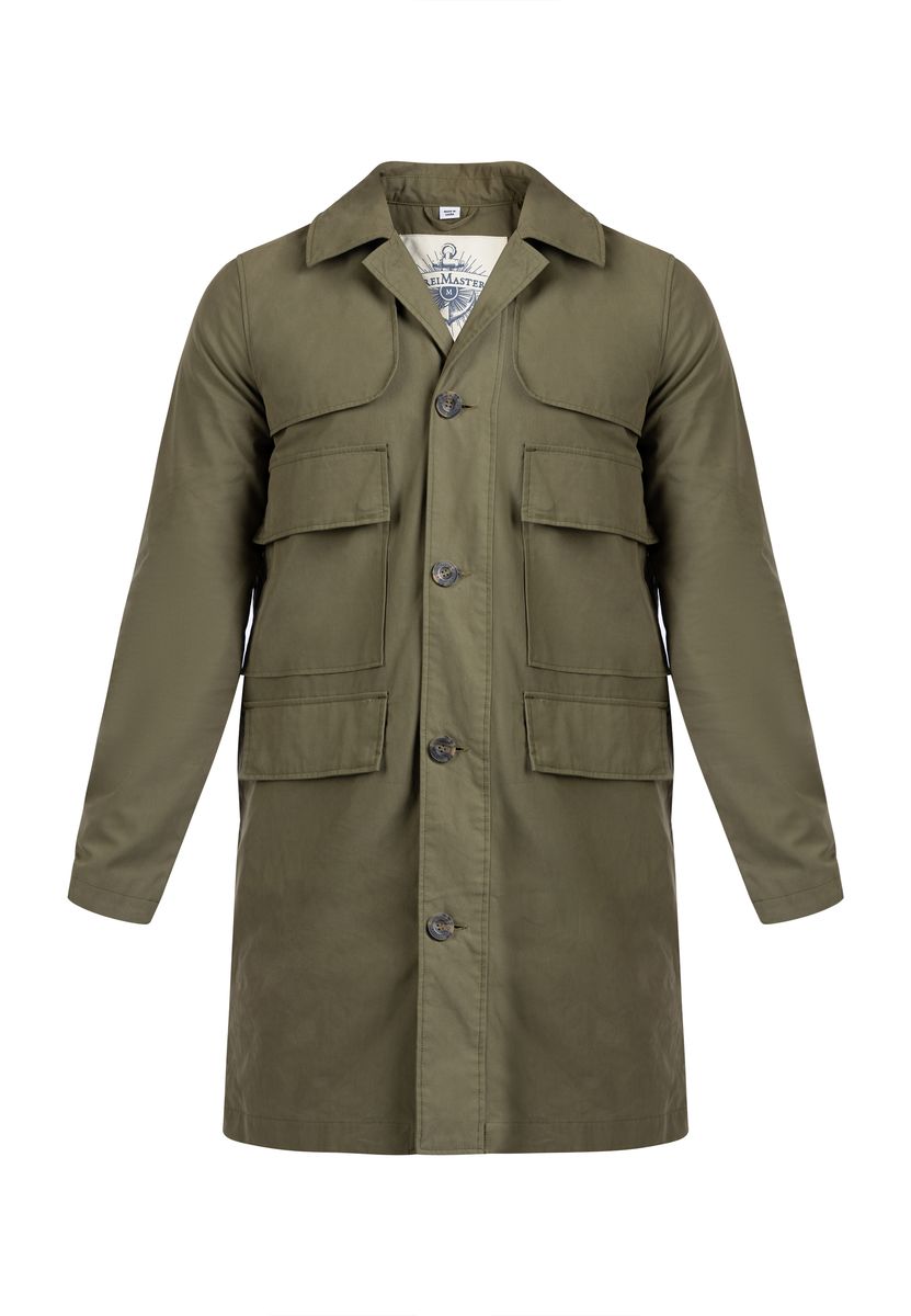 Lange Utility-Feldjacke aus Baumwolle