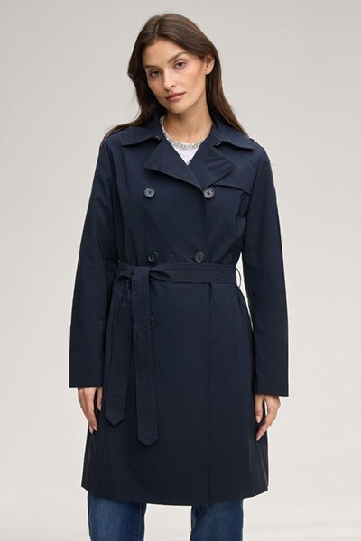 Tommy Hilfiger Cindy Marineblauer Trenchcoat mit Gürtel