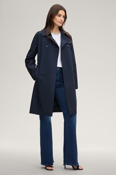 Tommy Hilfiger Cindy Marineblauer Trenchcoat mit Gürtel