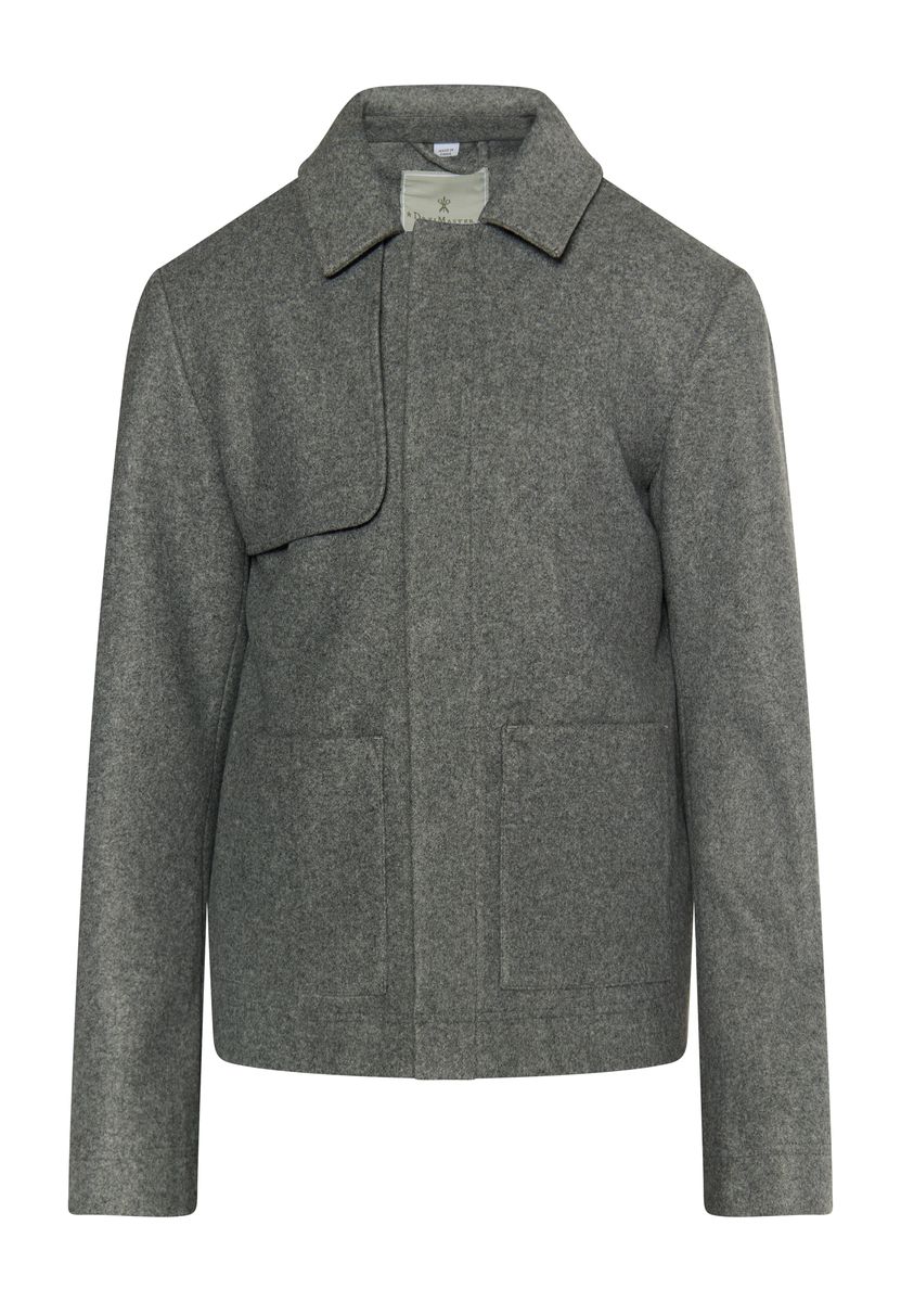 Minimalistische Übergangsjacke in Wolloptik