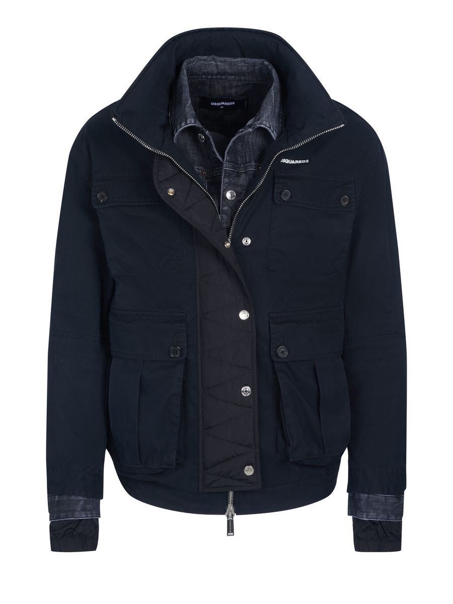 Lagige Utility-Jacke mit Mehrfachtaschen