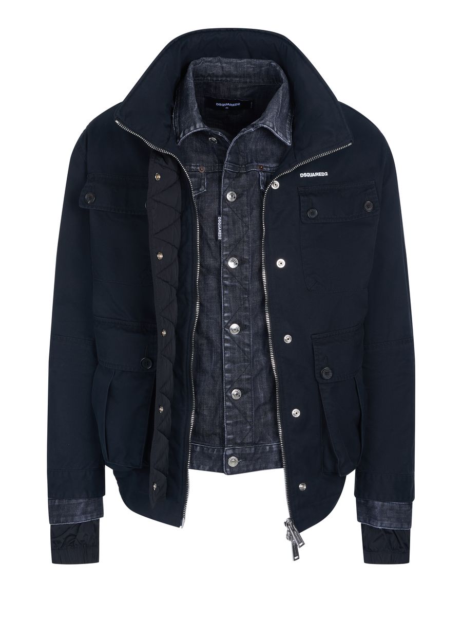Lagige Utility-Jacke mit Mehrfachtaschen