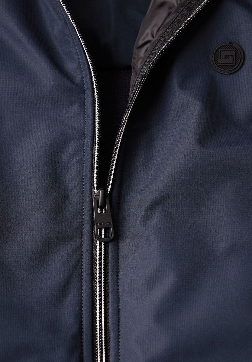 STREET ONE MEN Weste, Stehkragen, für Herren, blau, 3XL