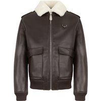 Fliegerjacke mit plüschigem Shearling-Kragen