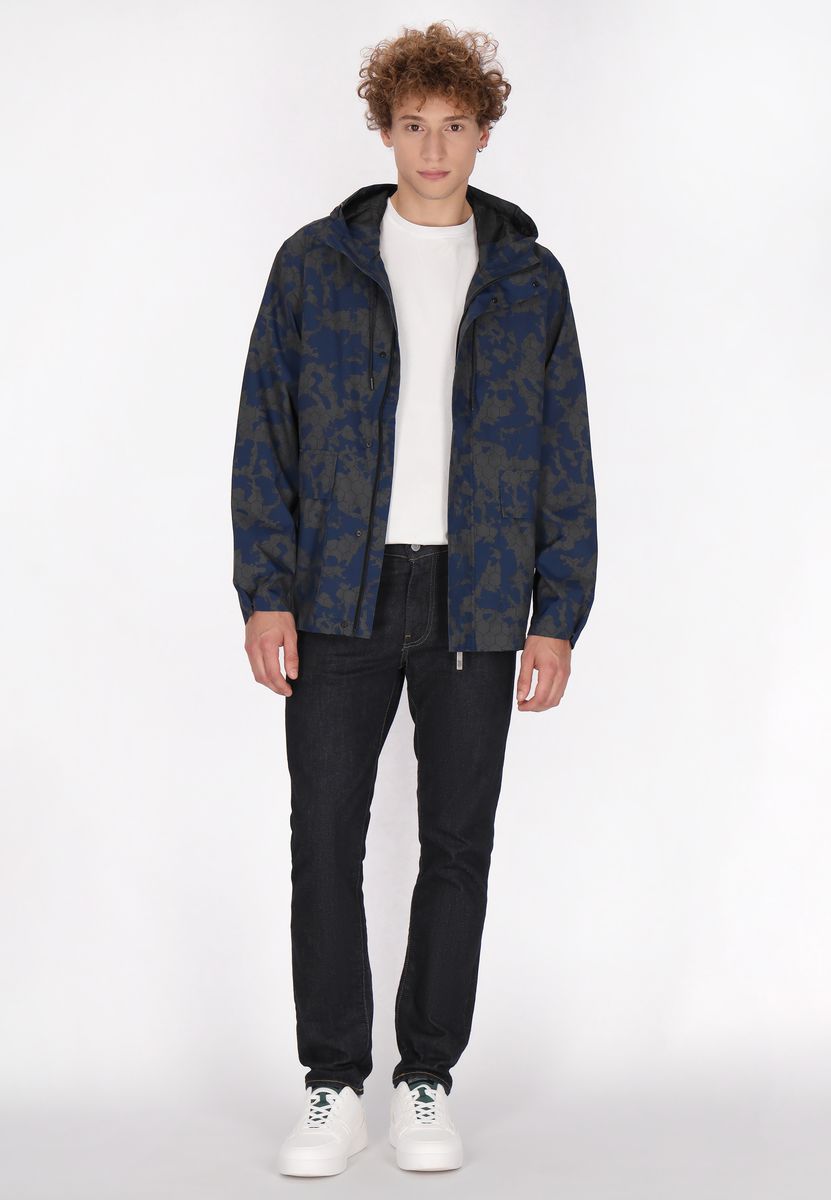 Anorak mit geometrischem Camouflage-Muster