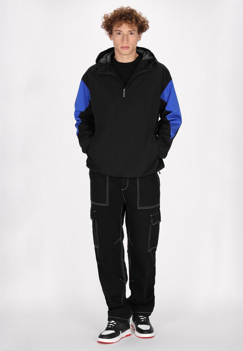 Half-Zip Windbreaker mit Colorblock-Design