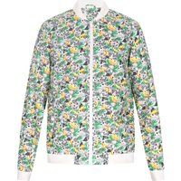 Bomberjacke mit Tropen- und Totenkopfprint