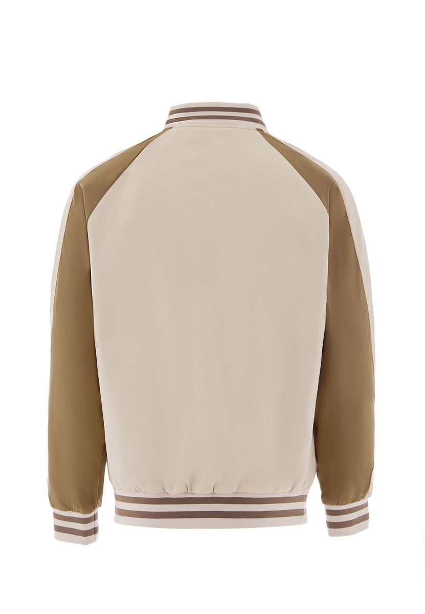 Klassische Varsity-Jacke mit Kontrasteinsätzen