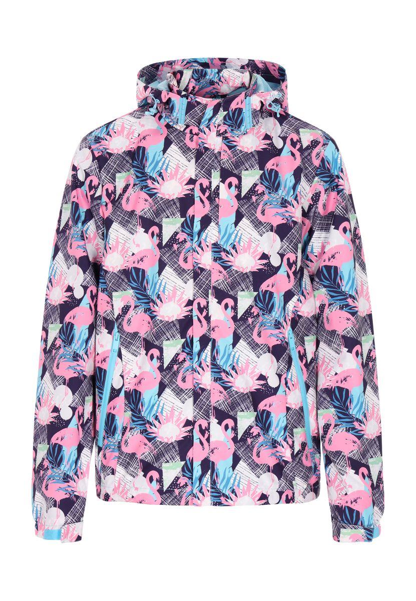 Kapuzenjacke mit Flamingo-Print
