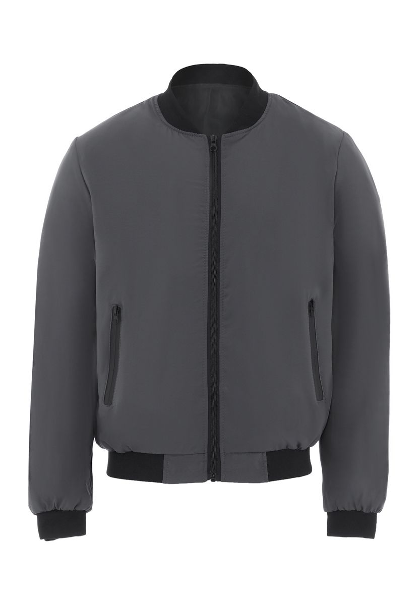 Minimalistische Bomberjacke mit Reißverschluss