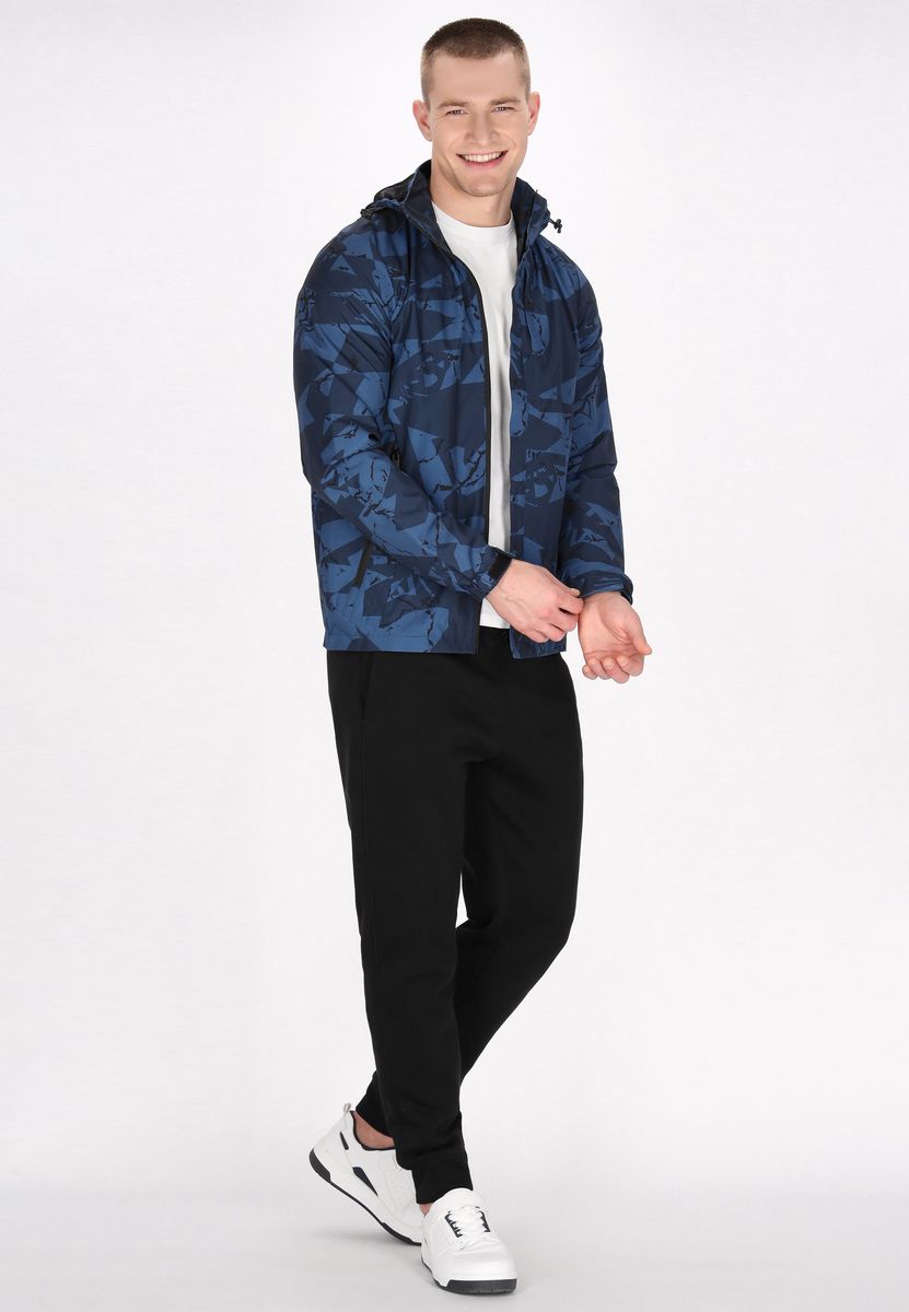 Windbreaker mit abstraktem geometrischem Muster