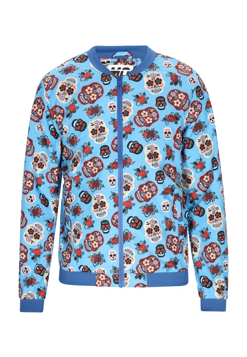Bomberjacke mit Sugar-Skull-Print