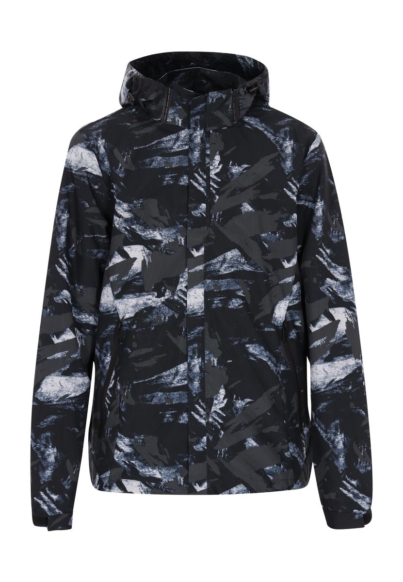 Kapuzenjacke mit abstraktem Print