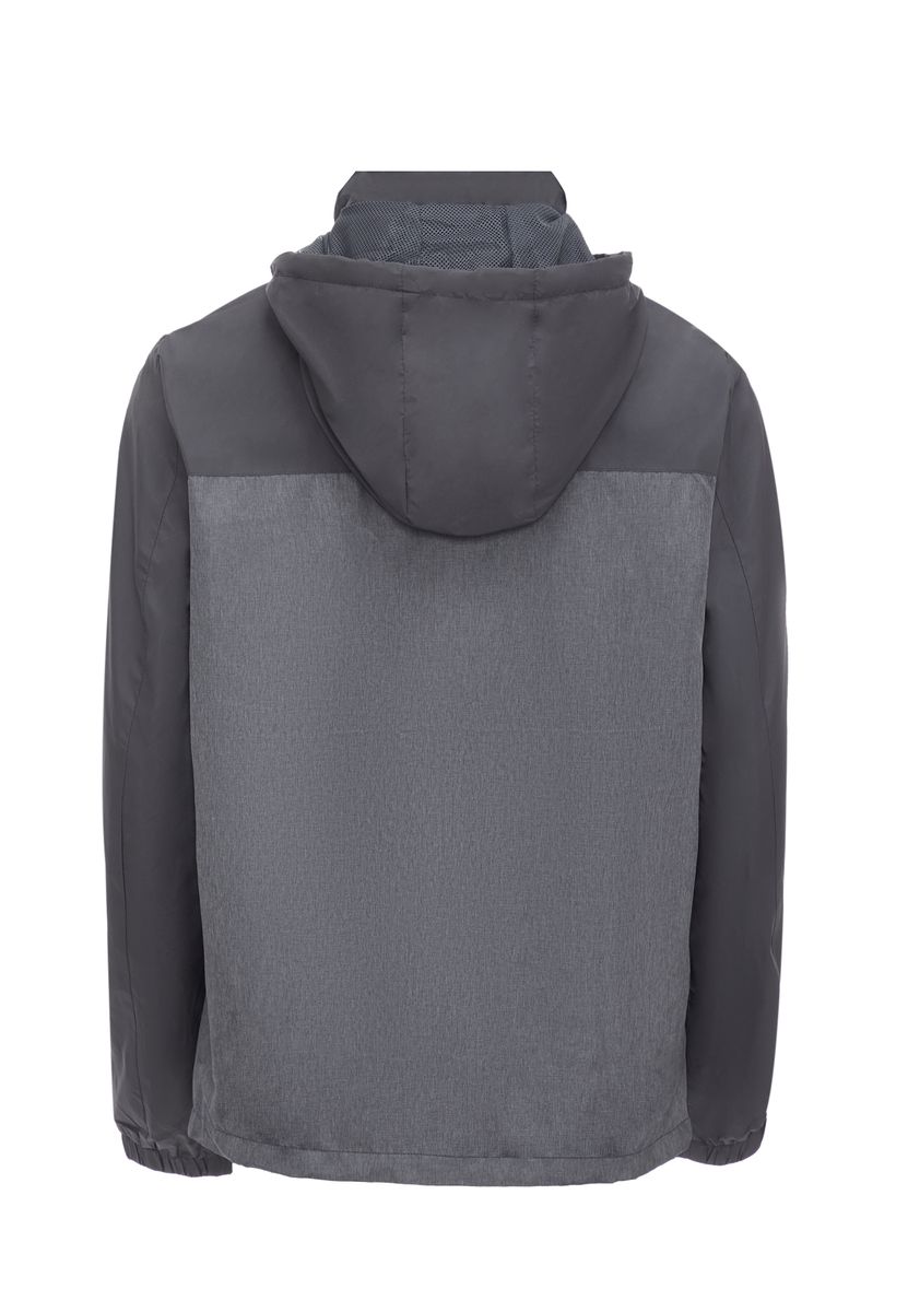 Zweifarbige Kapuzen-Utility-Jacke