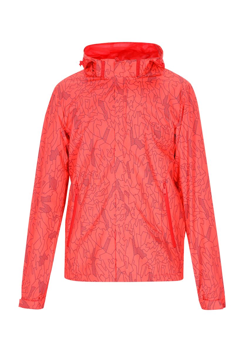 Gemusterte Leichte Kapuzen-Windjacke