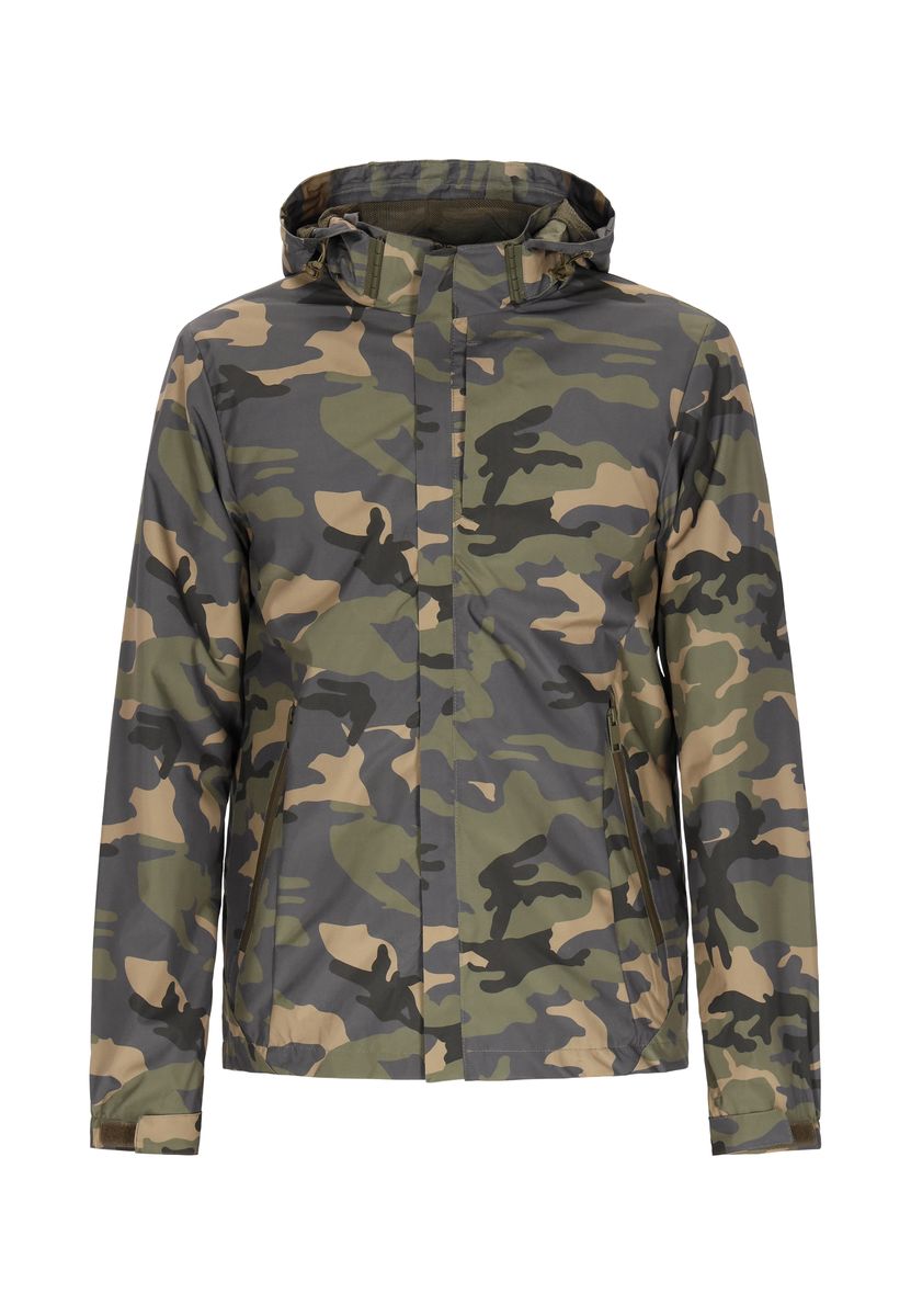 Camouflage-Windbreaker mit Kapuze