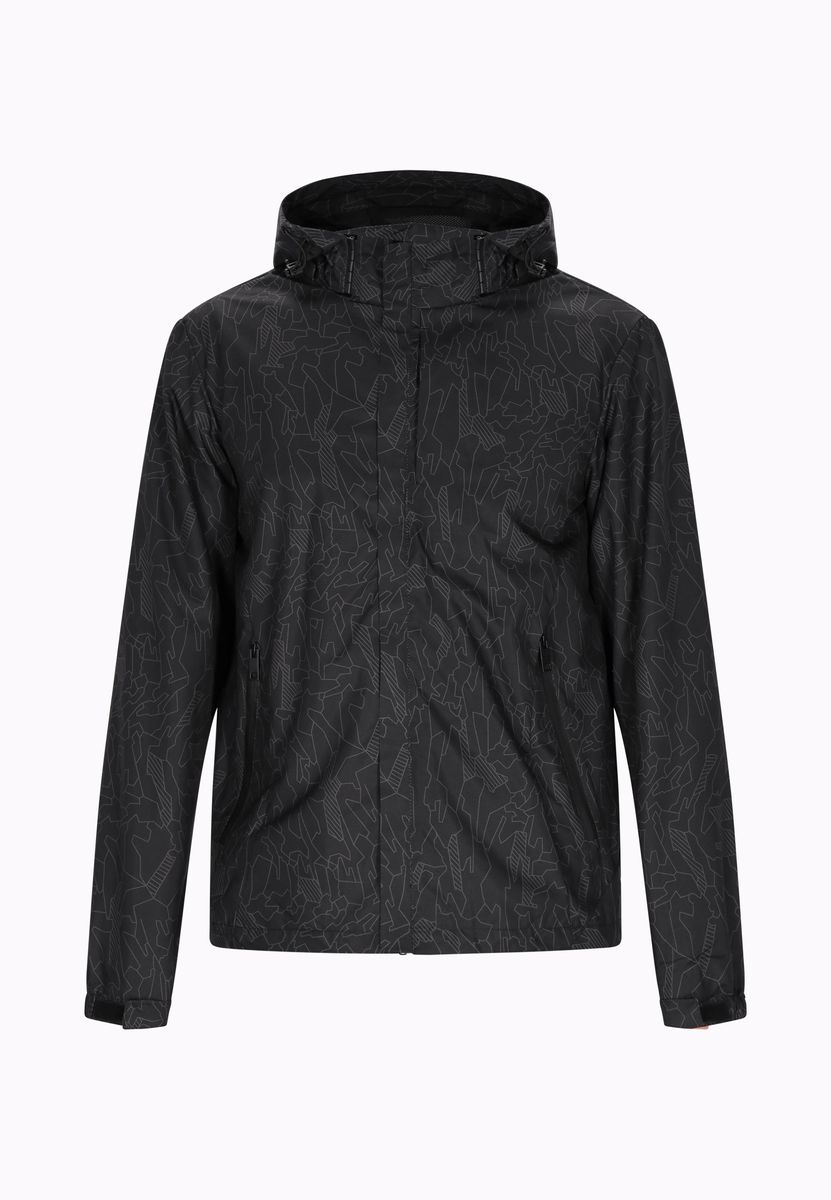 Gemusterte leichte Kapuzenjacke