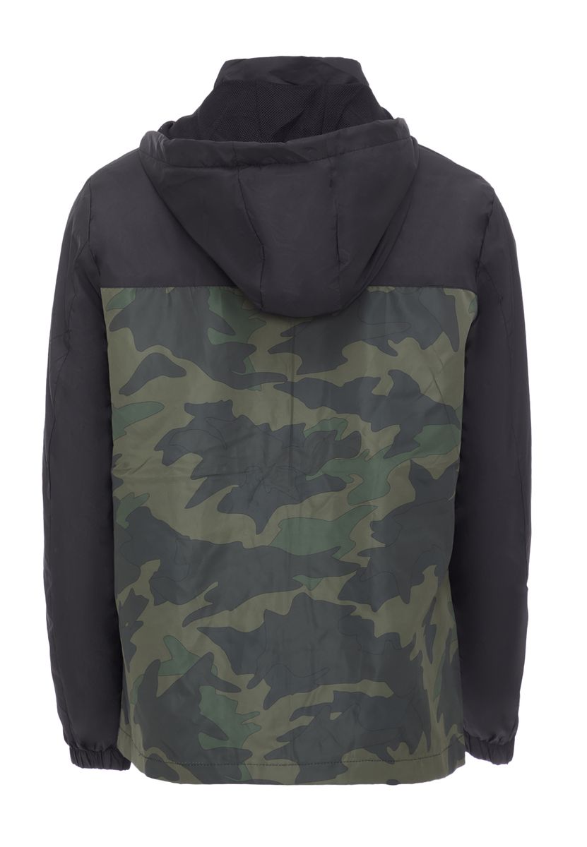 Windbreaker-Jacke mit Camouflage-Farbblock