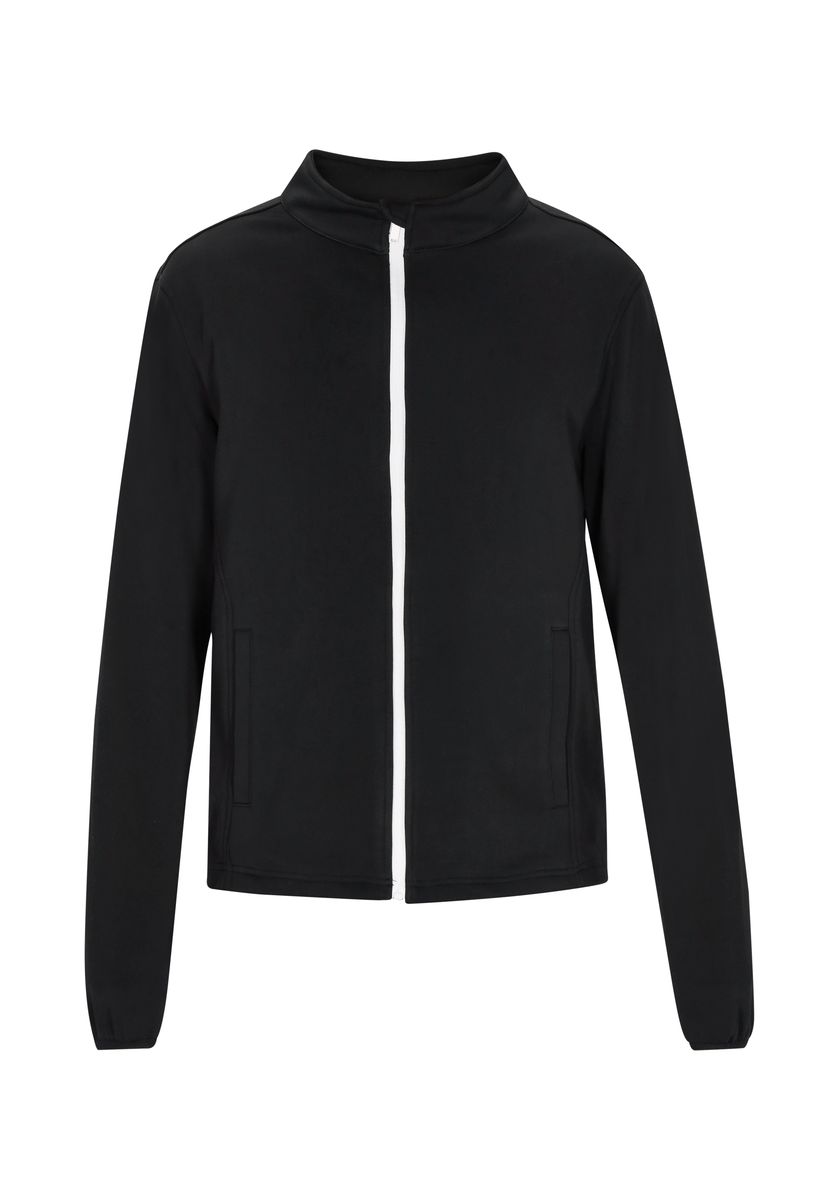 Sportliche Reißverschlussjacke mit Kontrast-Zipper