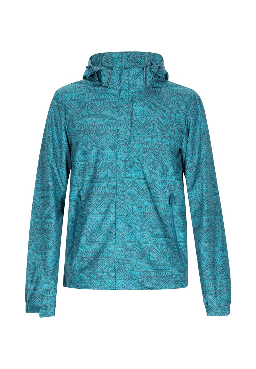 Kapuzenjacke mit geometrischem Muster