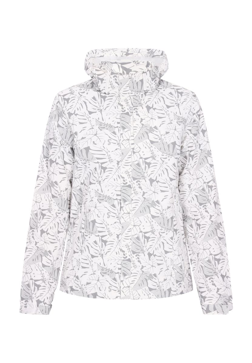 Windjacke mit botanischem Allover-Print