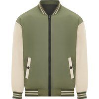 Zweifarbige Bomberjacke mit Rippstrick